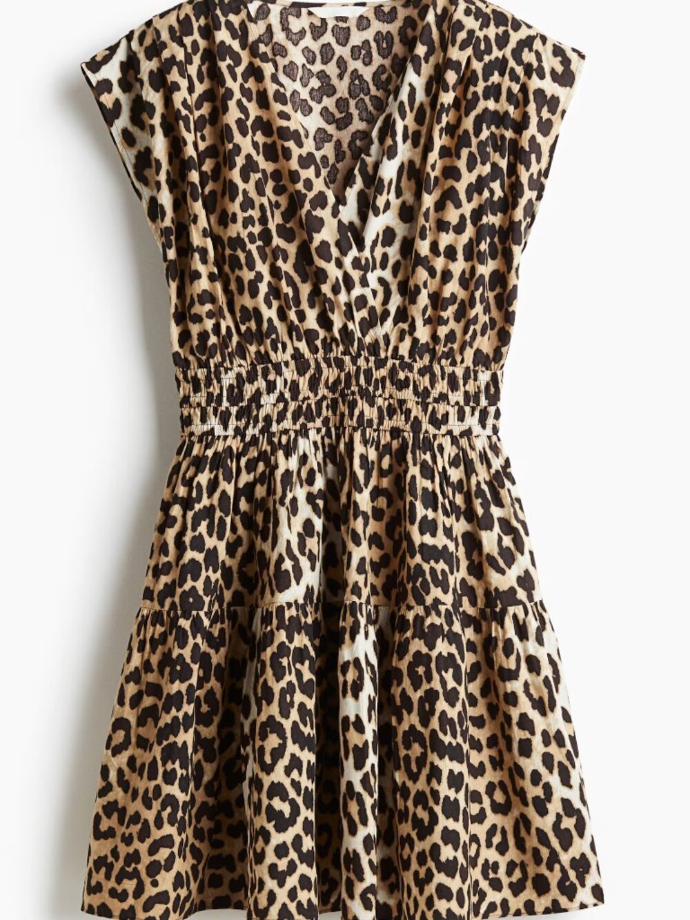 H & M Cotton Dress Leopard Mini Size XS NWOT